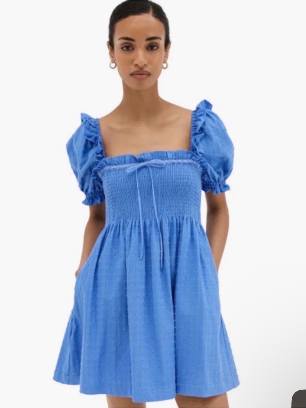 Hill House Home Mini  Scarlett Nap Dress in Hydrangea Blue - Picture 2 of 5